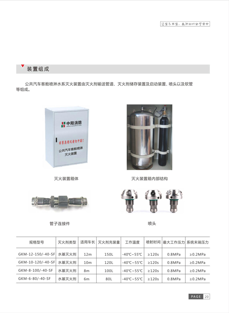 公共客舱喷淋灭火装置
